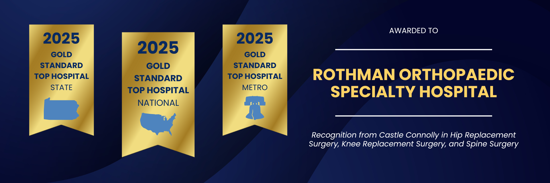 Rothman Orthopaedic Specialty Hospital Earns National Gold Standard Recognition from Castle Connolly