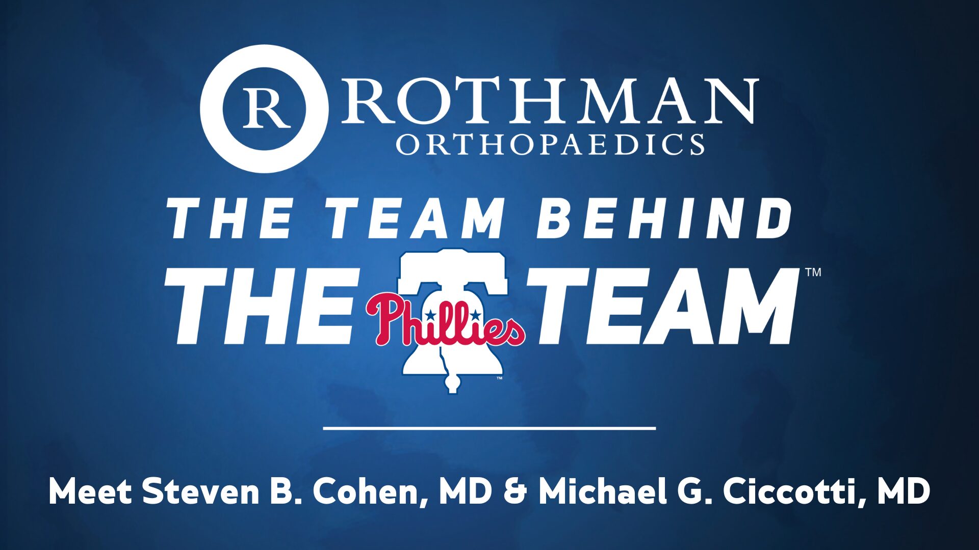 Nat Rothman The Team Behind the Team - Rothman Orthopaedics